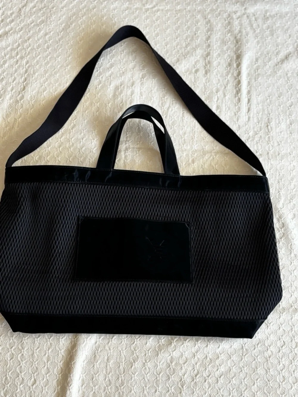 Victoria's Secret Black Mesh VSX Duffel Tote